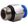 CONEXÃO PNEUMÁTICA RETA MACHO 3/8 BSP X 8MM