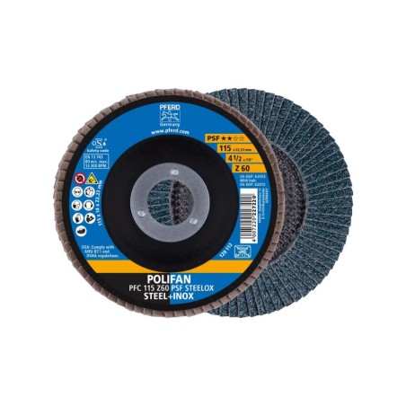 DISCO POLIFAN PFC 115-22,23 MM, CÔNICO Z60  LINHA PSF STEELOX