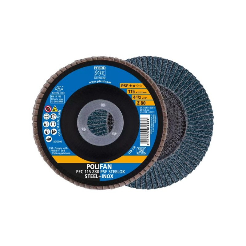 DISCO POLIFAN PFC 115-22,23 MM, CÔNICO Z80 LINHA PSF STEELOX