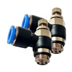 REGULADOR DE FLUXO TUBO 6 X 1/8" BSP - NSE-G CONEXÃO PNEUMÁTICA INSTANTÂNEA