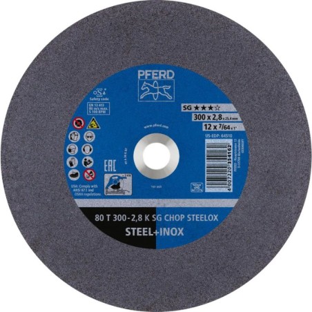 DISCO DE CORTE 80T 300-2,8 K SG CHOP STEELOX PFERD