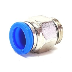 CONEXÃO PNEUMÁTICA RETA MACHO 1/8 BSP X 12MM