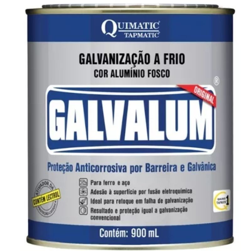 GALVANIZAÇÃO A FRIO GALVALUM COR ALUMÍNIO 900ML