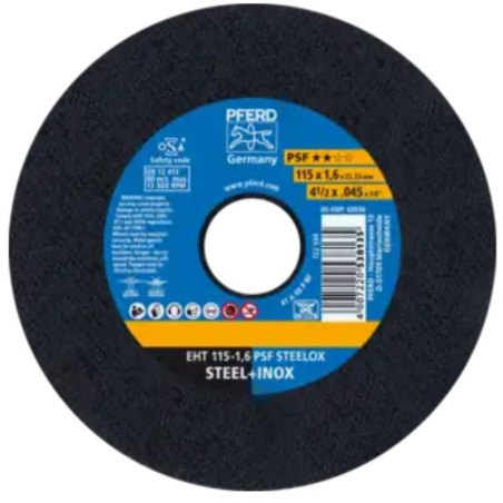 DISCO DE CORTE EHT 115-1,6-22,23 MM PSF STEELOX