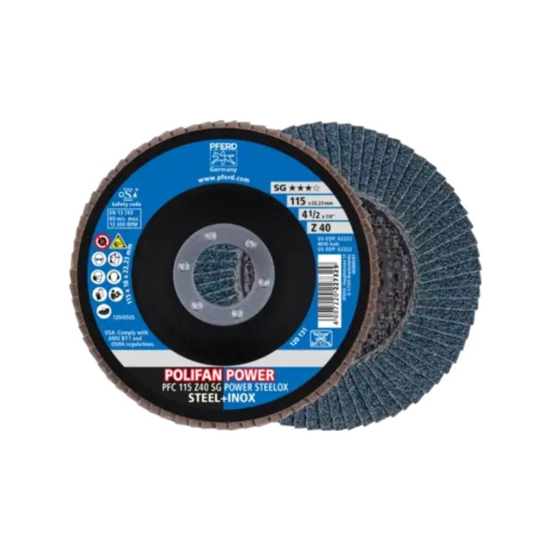 DISCO POLIFAN PFC 115-22,23 MM Z 40 SG POWER TRIM STEELOX